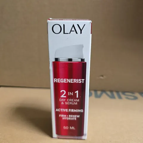 OLAY REGENERIST 2-IN-1 DAY CREAM & SERUM, ACTIVE FIRMING, 50 ML β BOXED