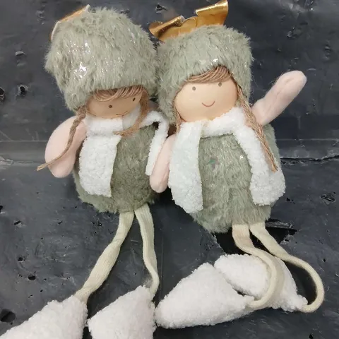 SET OF 2 WINTER GIRL CHRISTMAS DECORATIONS