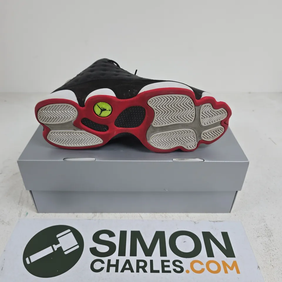 BOXED PAIR OF NIKE AIR JORDAN 13 RETRO IN BLACK - UK 10