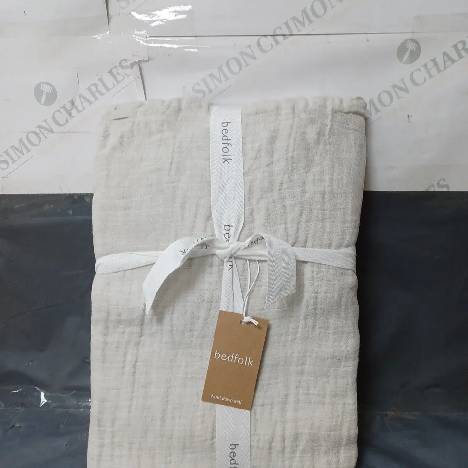 BEDFOLK LINEN AND COTTON THROW ONE SIZE CLAY