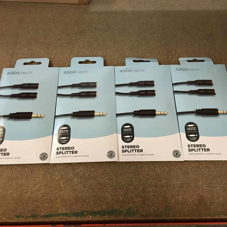 8 BOXES OF 4 BRAND NEW STEREO SPLITTERS