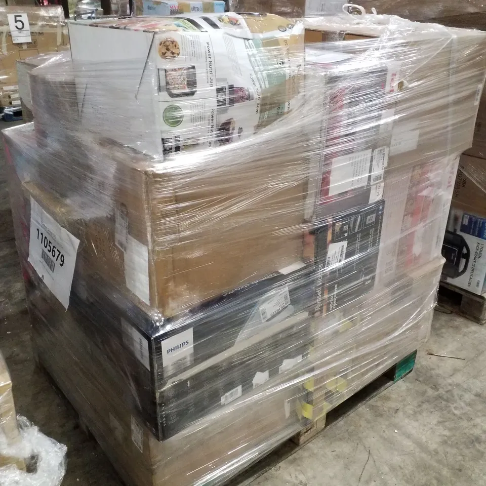 PALLET OF APPROXIMATELY 25 UNPROCESSED RAW RETURN HOUSEHOLD AND ELECTRICAL GOODS TO INCLUDE;