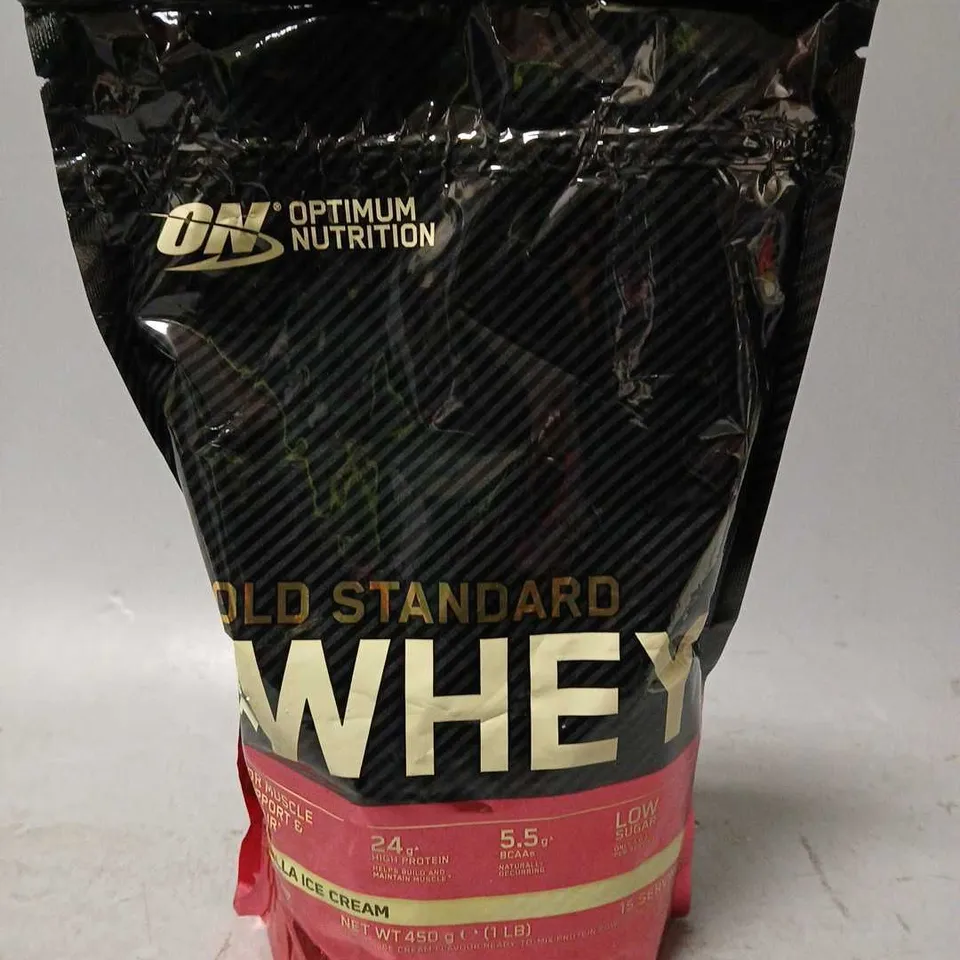 OPTIMUM NUTRITION GOLD STANDARD WHEY VANILLA ICE CREAM (450g)