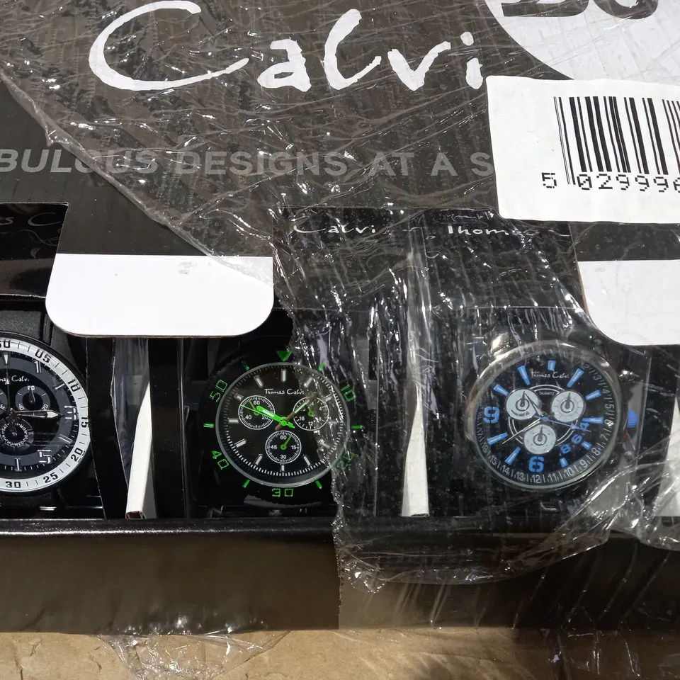 BRAND NEW THOMAS CALVI PACK OF 12 ASSORTED WRIST WATCHES IN VARIOUS STYLES & COLOURS RRP £119.88
