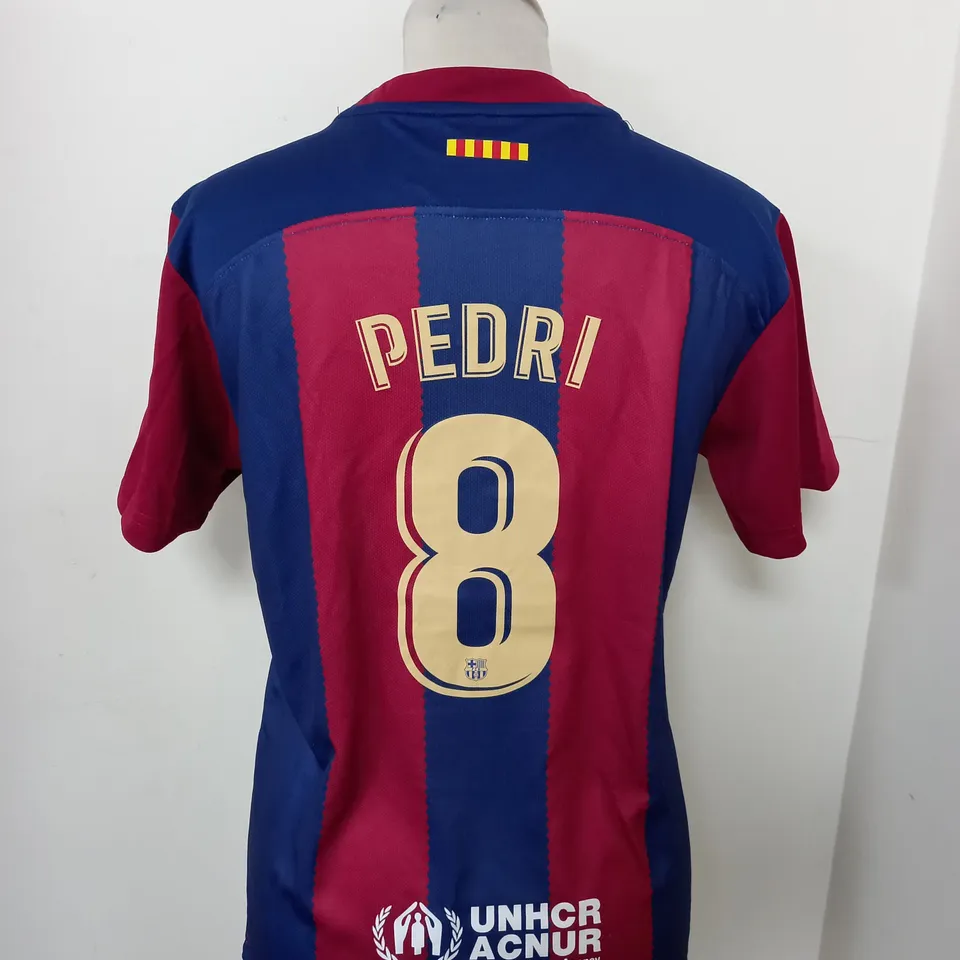 BARCELONA FC HOME KIT WITH PEDRI 8 SIZE 26