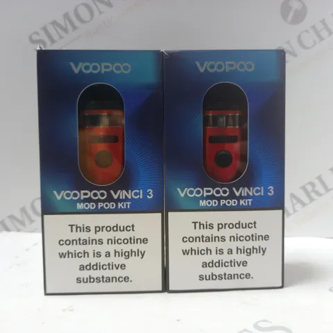 BOX OF 2 VOOPOO VINCI 3 MOD POD KITS - RED