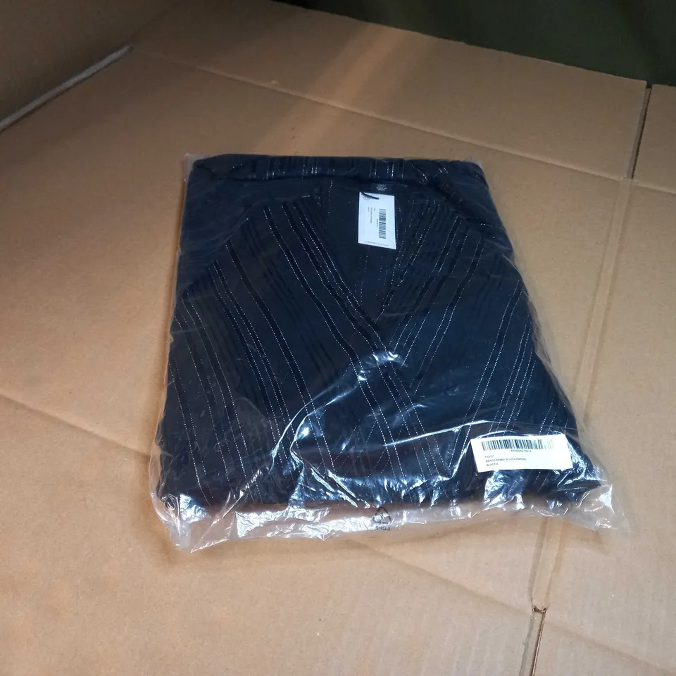 PACKAGED KAREN MILLEN BLACK BEACH DRAMA WOVEN KIMONO - SIZE 6