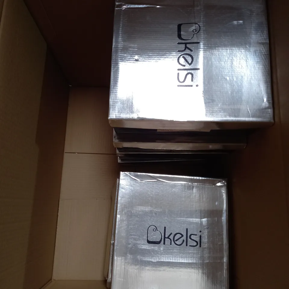 BOX OF 10 PAIRS OF KESLIE HEELED KNEE HIGH BOOT IN BLACK AND GUN GREY - VARIOUS SIZES