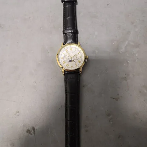 SEKONDA WHITE DIAL FAUX LEATHER STRAP WATCH