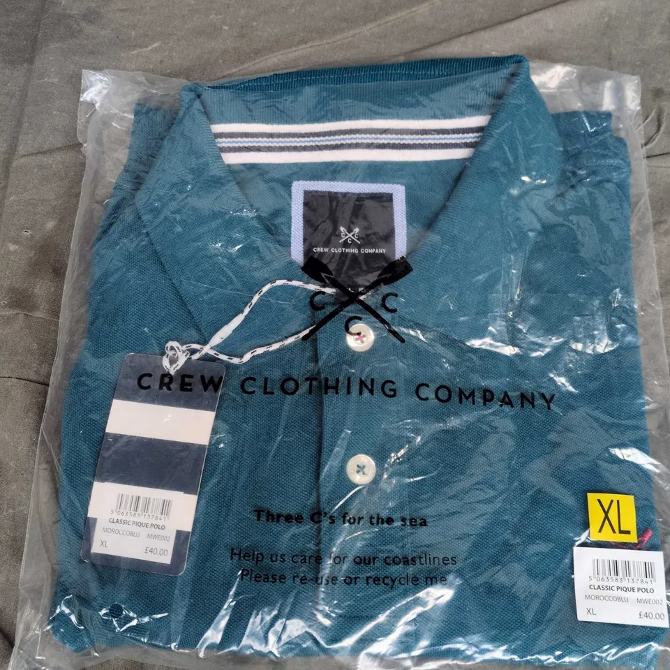 CREW CLOTHING COMPANY CLASSIC PIQUE POLO SHIRT - XL