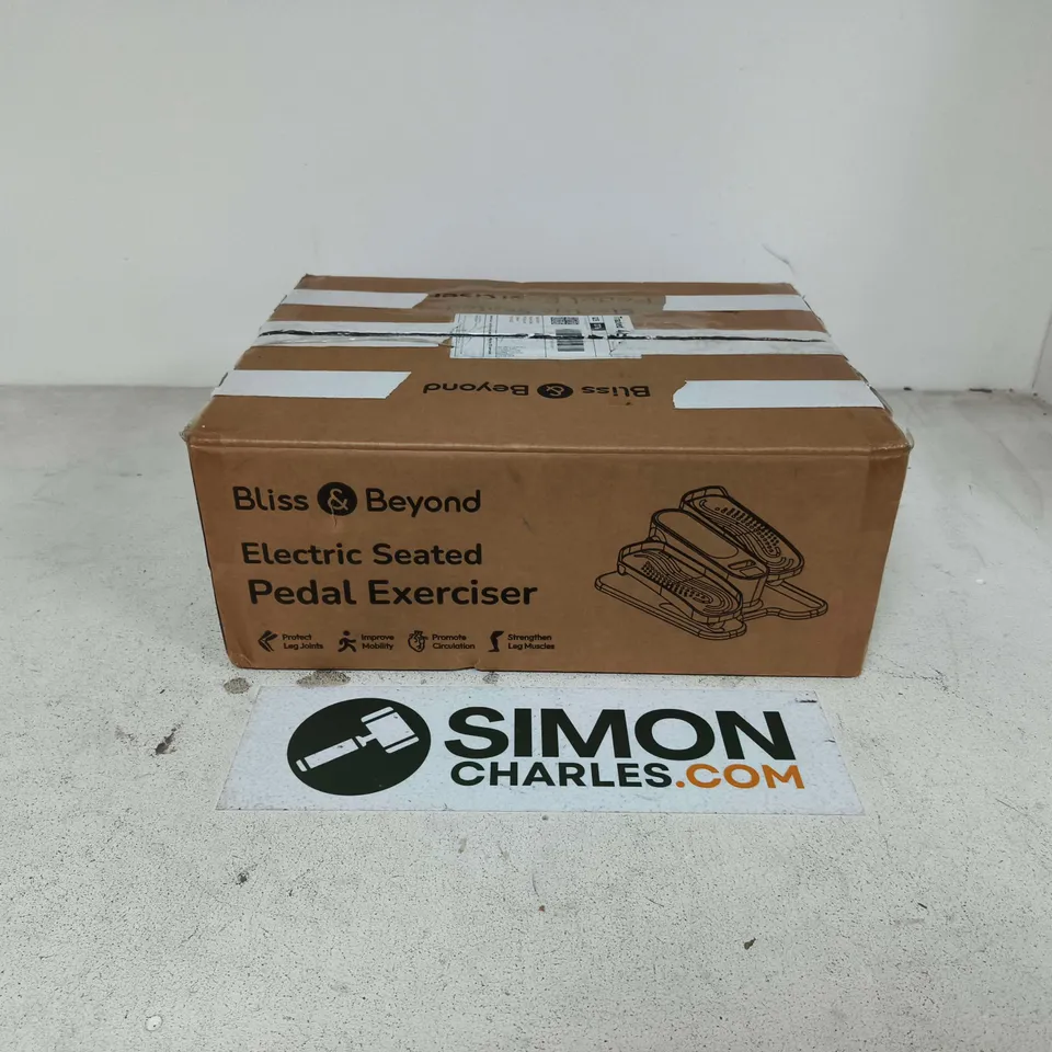 BOXED BLISS & BEYOND ELECTRIC SEATED PEDAL EXERCISER - BLACK 