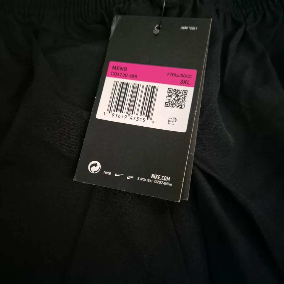 NIKE MEN'S BLACK TRAINING SHORTS, BREATHABLE DRI-FIT FABRIC, 3XL