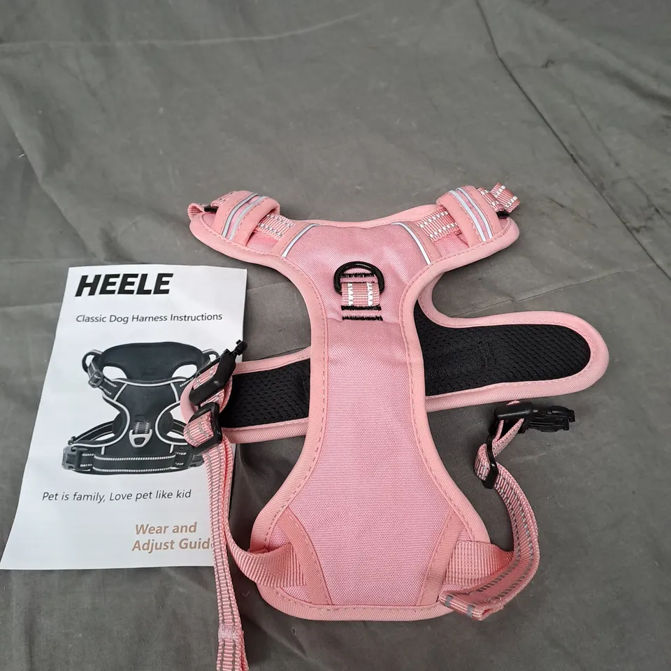 HEELE DOG HARNESS - PINK - SIZE MEDIUM