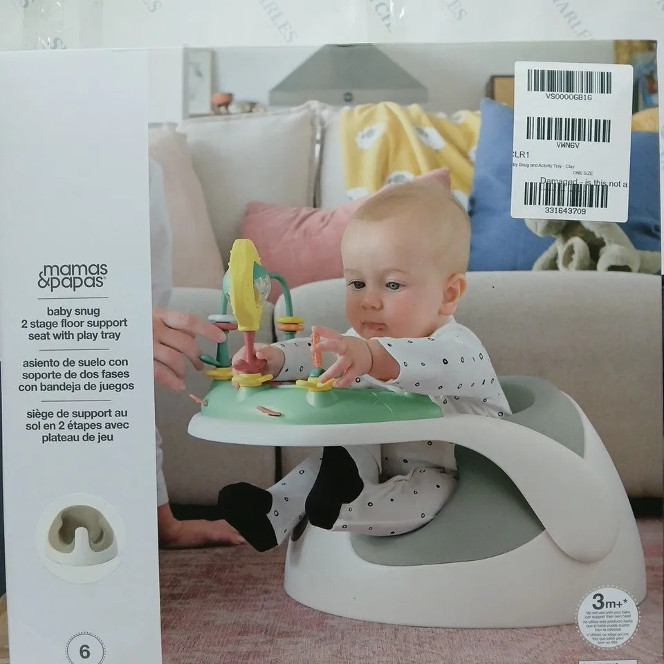 BOXED MAMAS & PAPAS BABY SNUG AND ACTIVITY TRAY