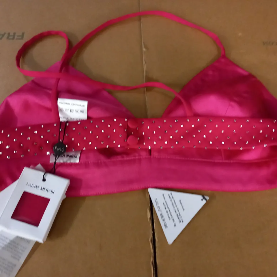 NADINE MERABI KIRA HOT PINK BRA TOP - S/M