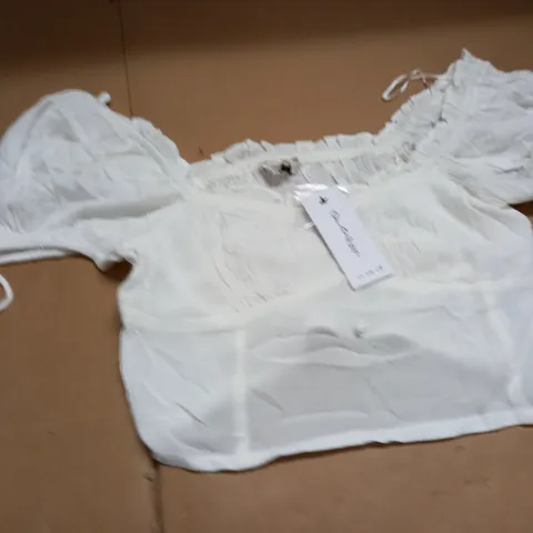MISS SELFRIDGES TEXTURED BUTTON THROUGH BLOUSE - UK 12