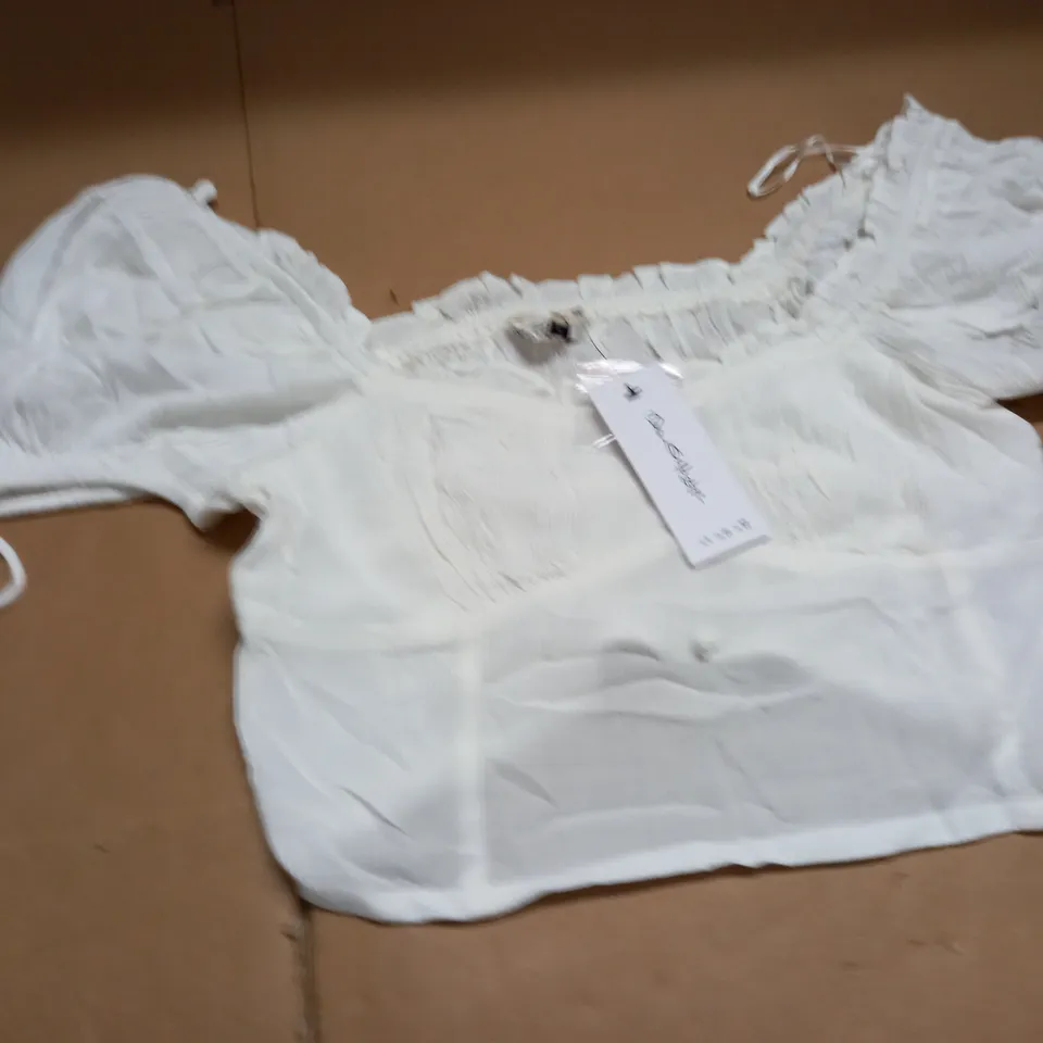 MISS SELFRIDGES TEXTURED BUTTON THROUGH BLOUSE - UK 12