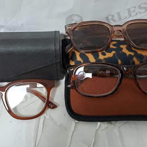 HUMMINGBIRD SUNGLASSES AND READING GLASSES IN TAN