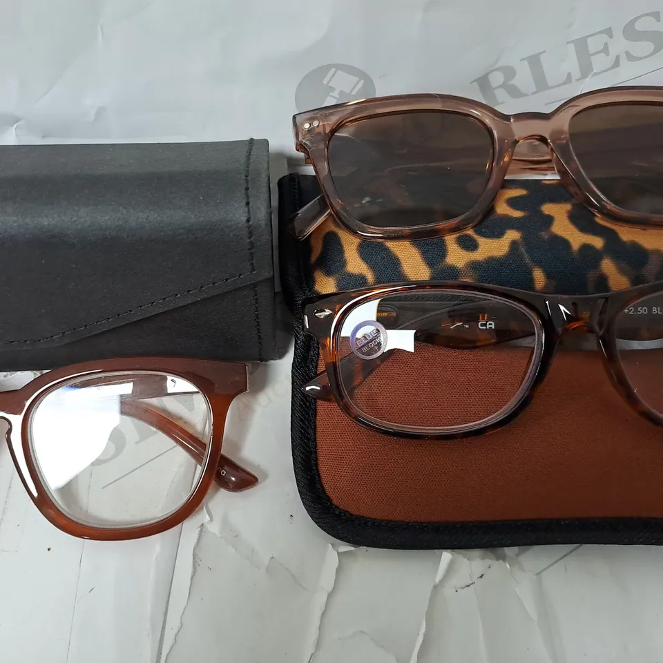 HUMMINGBIRD SUNGLASSES AND READING GLASSES IN TAN