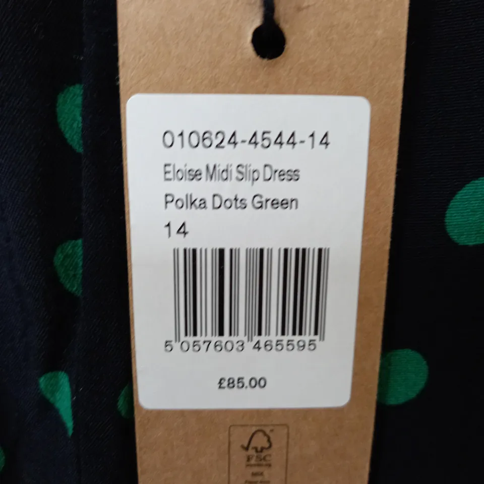 HUSH ELOSIE MIDI SLIP DRESS SIZE 14