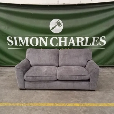 HARLOW 3 SEATER STANDARD BACK FABRIC SOFA - GREY