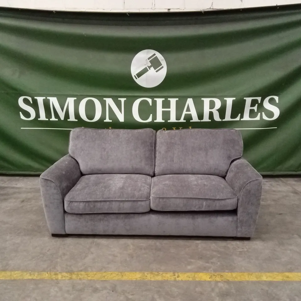 HARLOW 3 SEATER STANDARD BACK FABRIC SOFA - GREY RRP £649