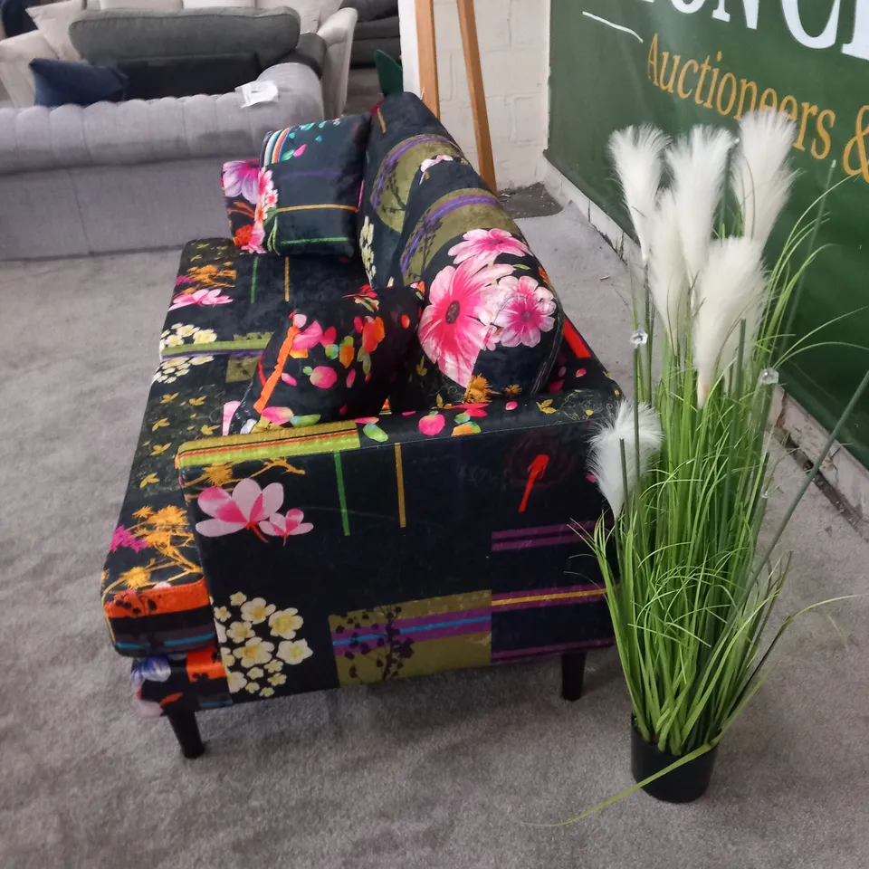 DESIGNER RAVELLO PATCHWORK THREE SEATER SOFA