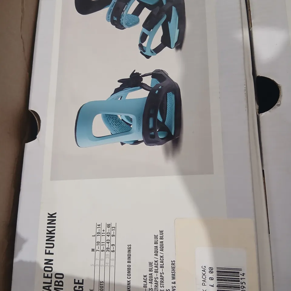 BATALEON FUNKINK CONBO SNOWBOARD BINDINGS – BLUE & BLACK (PAIR) WITH PACKAGING