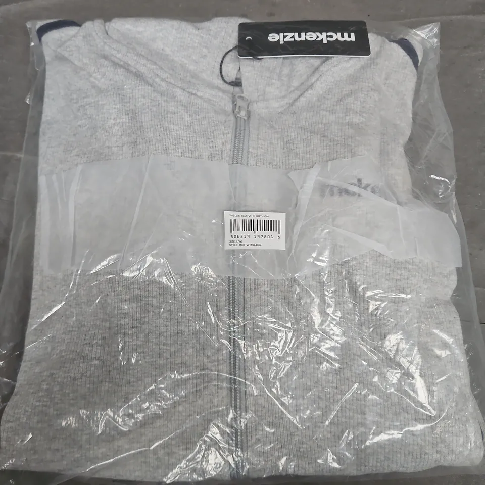 BAGGED MCKENZIE SLIM HOODIE IN GREY - LARGE