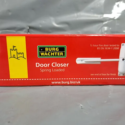 BOXED BURG WACHTER DOOR CLOSER SPRING LOADED IN WHITE