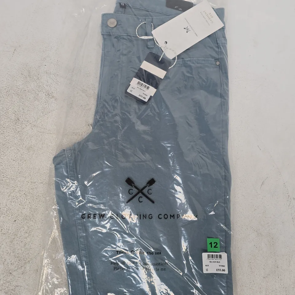 BAGGED CREW CLOTHING COMPANY MIA CROP JEANS IN BLUE SIZE 12