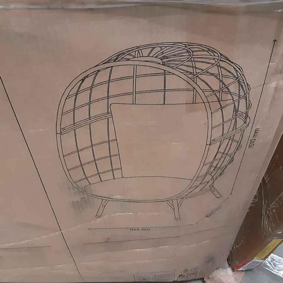 BOXED APOLIMA ROPE EFFECT EGG CHAIR 