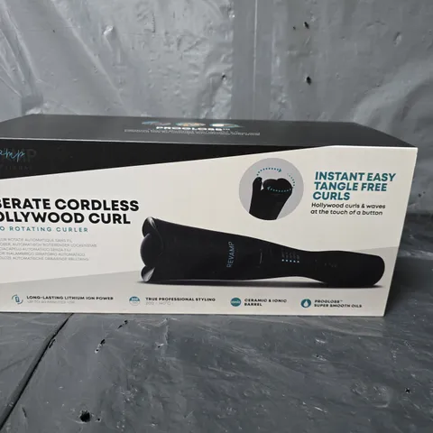 BOXED REVAMP LIBRATE CORDLESS HOLLYWOOD CURL AUTO ROTATING CURLER