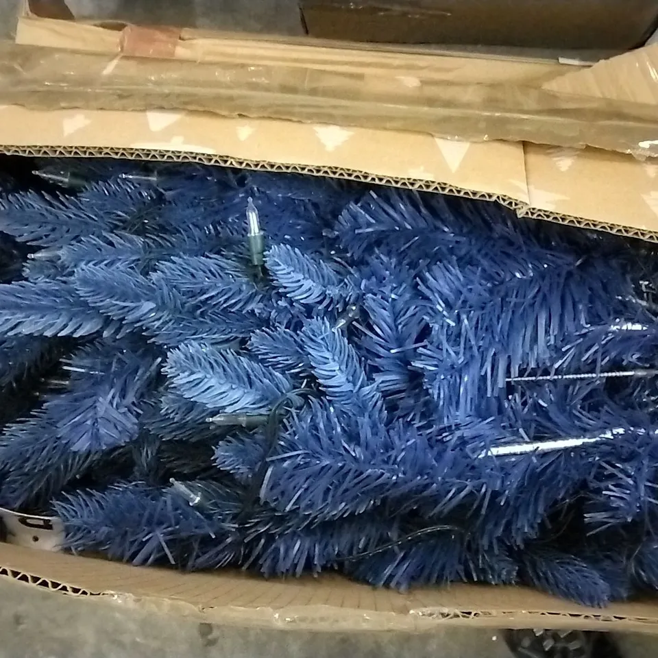 BOXED BLUE REALISTIC FIR CHRISTMAS TREE WITH 350 LED