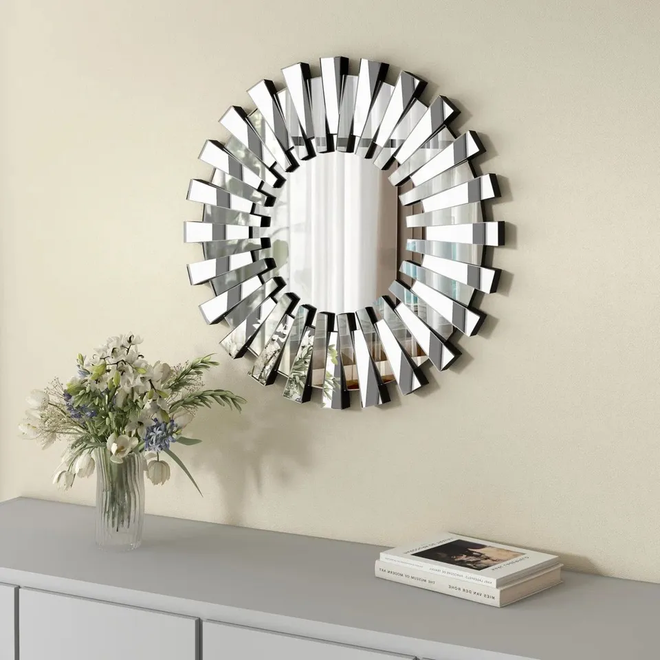 AXENTIE ROUND WALL ACCENT MIRROR HALLWAY HOLLYWOOD MIRROR 