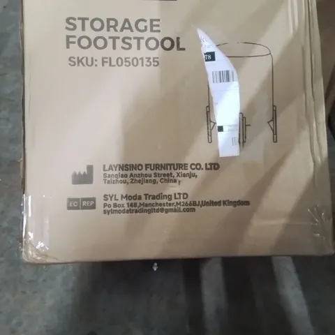 BOXED LIVING AND HOME STORAGE FOOTSTOOL