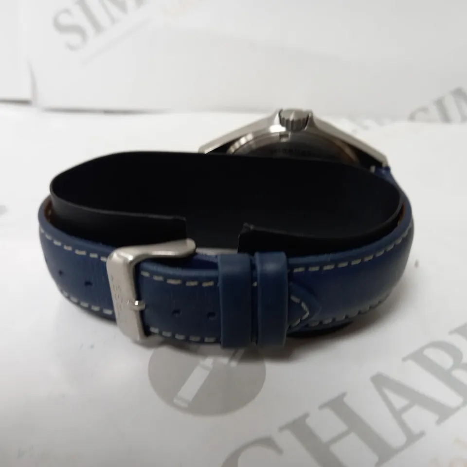 TRASER SWISS WATCHES, BLUE FACE WATCH WITH STRAP