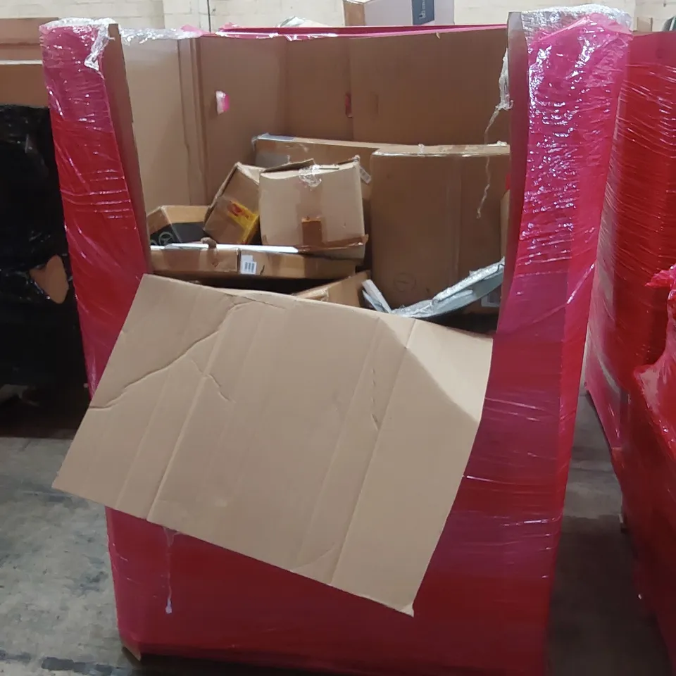 PALLET OF ASSORTED HOUSEHOLD GOODS AND PRODUCTS TO INCLUDE; BAMBU LAB A1 COMBO 3D PRINTER, AQUARIUM LED LIGHTS, AIR COOLER, BABY GATES ETC