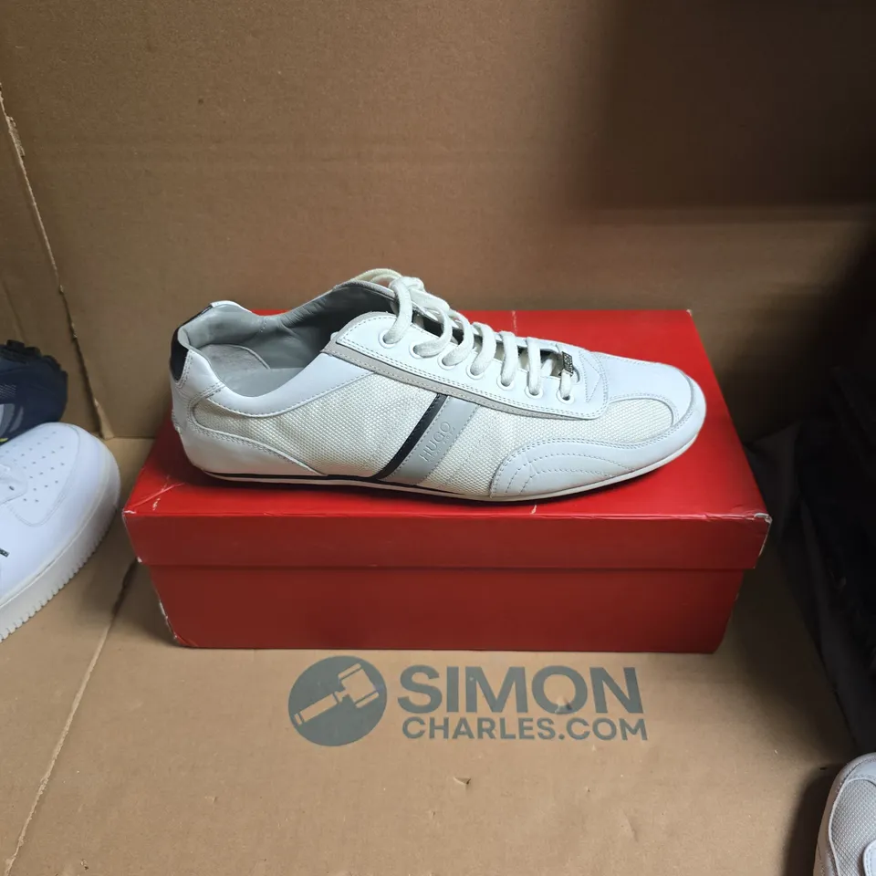 HUGO BOSS THATOZ TRAINERS – UK 9 – WHITE