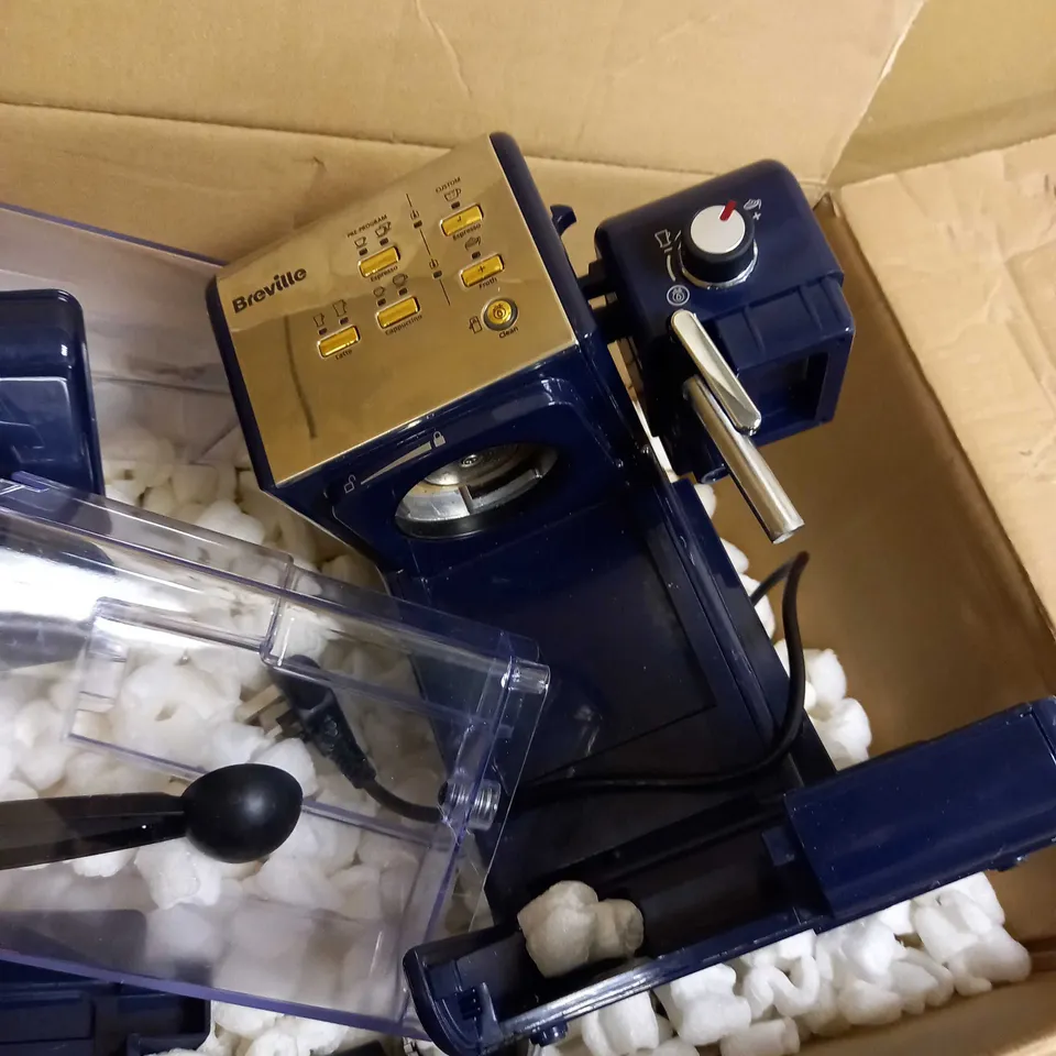 BREVILLE ONE-TOUCH COFFEEHOUSE COFFEE MACHINE - NAVY BLUE