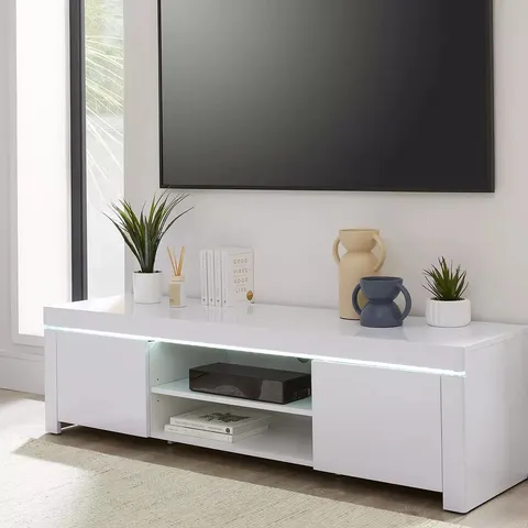 BOXED ATLANTIC WHITE TV UNIT (1 BOX)