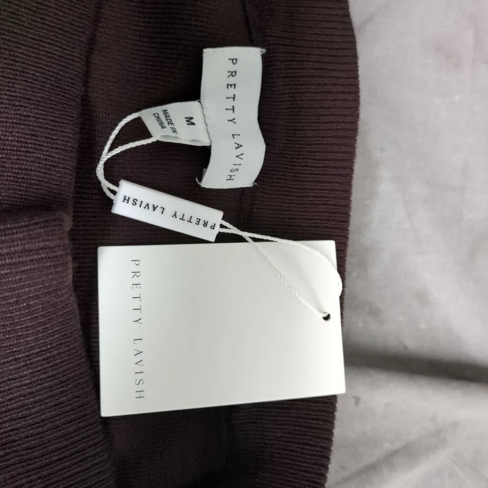 PRETTY LAVISH WOMEN’S KNIT DRESS – BURGUNDY – SIZE M – WITH TAGS
