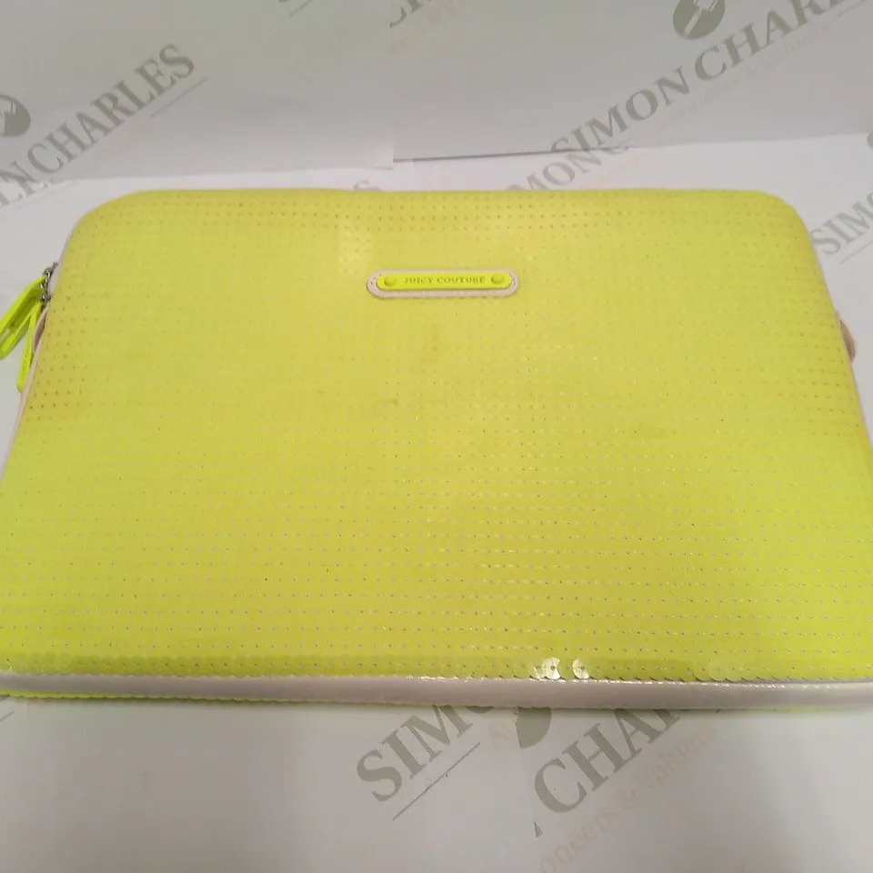 JUICY COUTURE 13 INCH LAPTOP SLEEVE ULTRA YELLOW