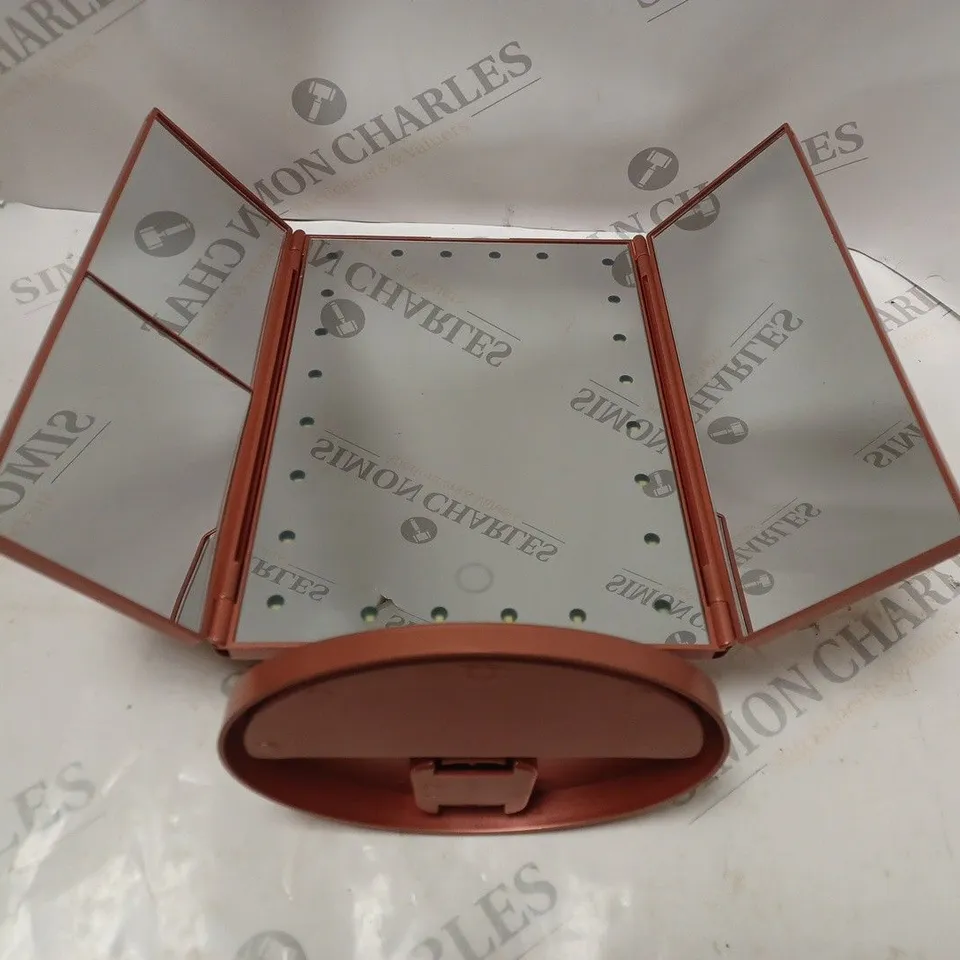 BAUER SUPERSTAR LED FOLDING MIRROR ROSE GOLD 62139
