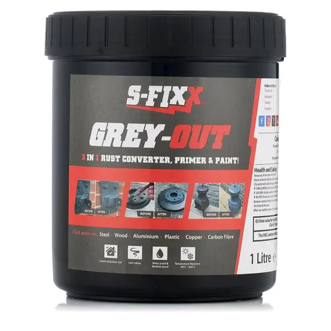 SFIXX RUST CONVERTER & PRIMER PAINT IN GREY