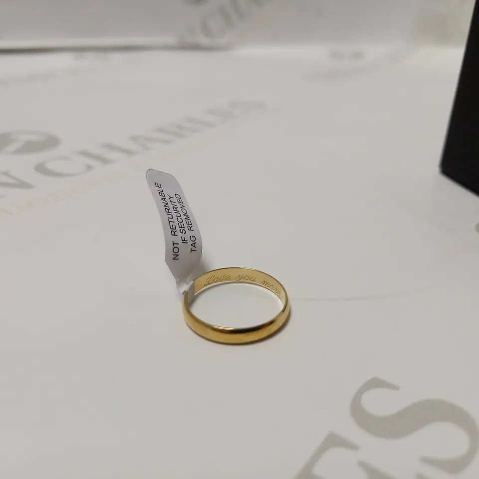 9CT YELLOW GOLD PERSONALISED BAND RING RRP £149