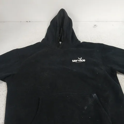 SERVICE WORKS HOODIE – BLACK, UK SIZE L