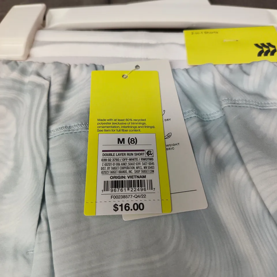 3 x ALL IN MOTION WOMEN'S SHORTS – LIGHT BLUE, M (8) – 2-IN-1 SHORTS