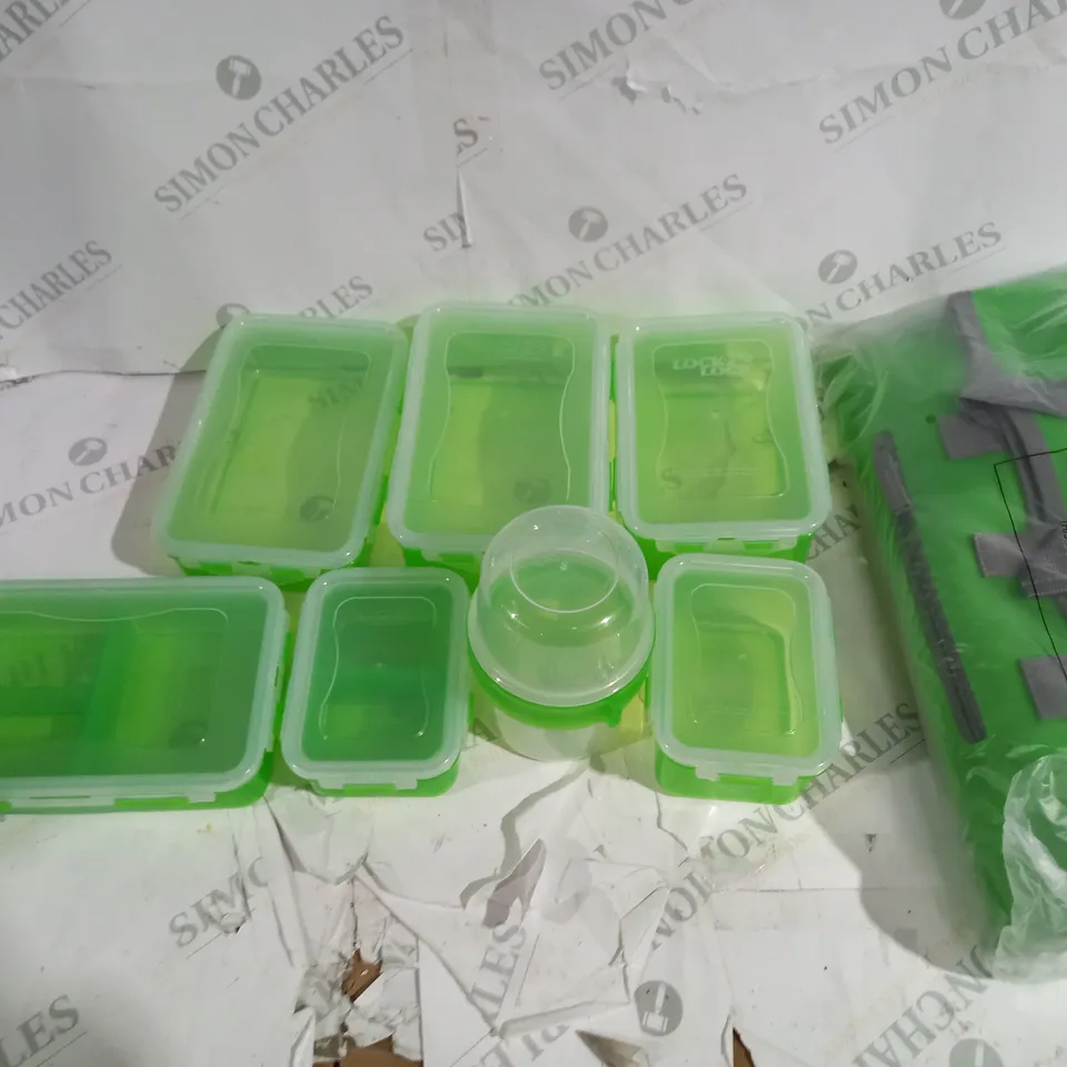 LOCK & LOCK COOLER TOTE WITH 7 PIECE CONTAINERS