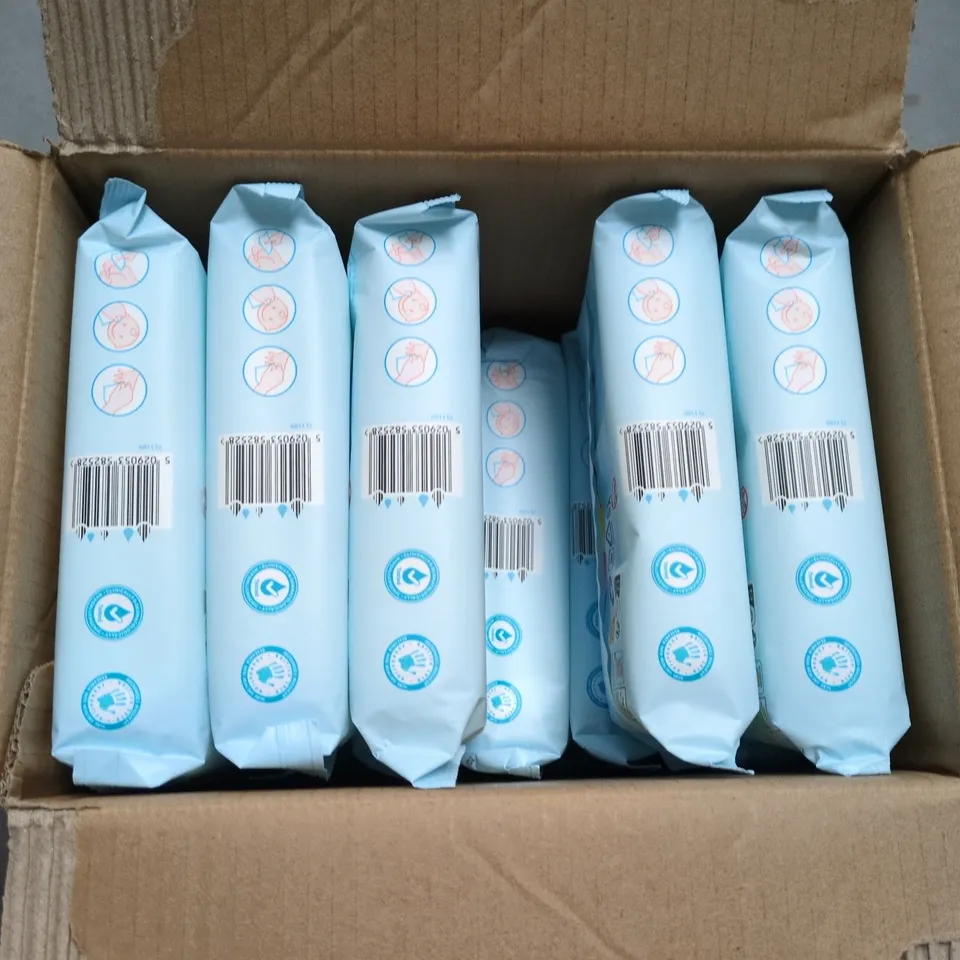 BOX OF APPROXIMATELY 18 PACKS OF HUGGIES PURE BABY WIPES 48 WIPES PER PACK